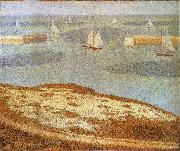 Georges Seurat Entrance of Port en bessin oil painting